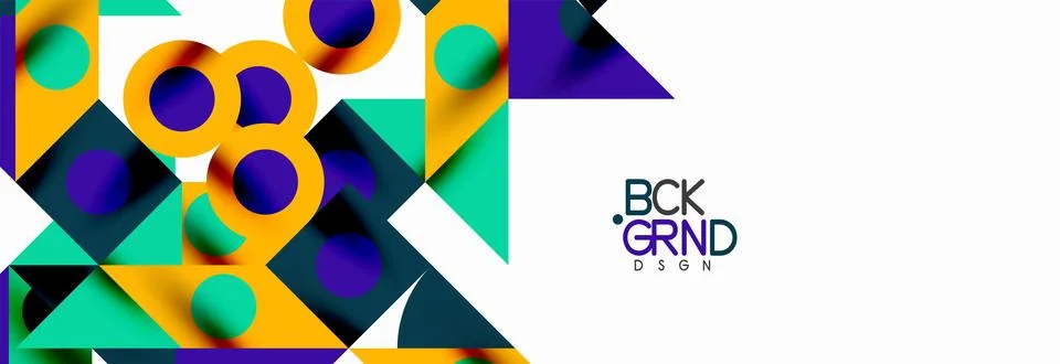 Trendy triangles lines, round elements and circles. Vector Illustration For イラスト素材