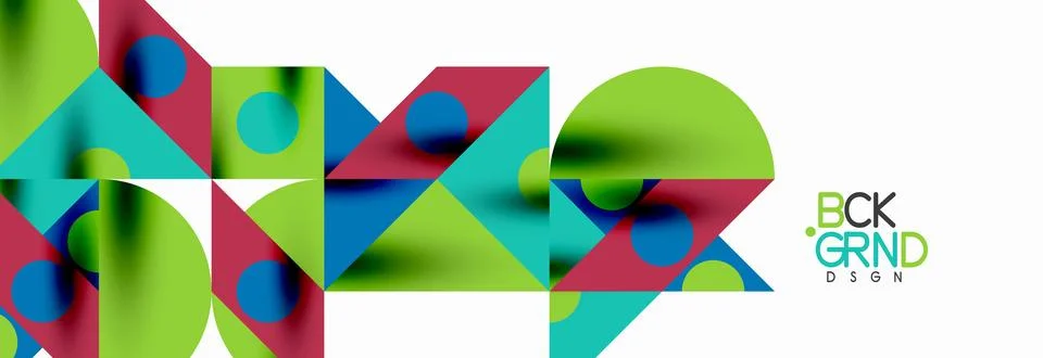 Trendy triangles lines, round elements and circles. Vector Illustration For Illustrazione stock