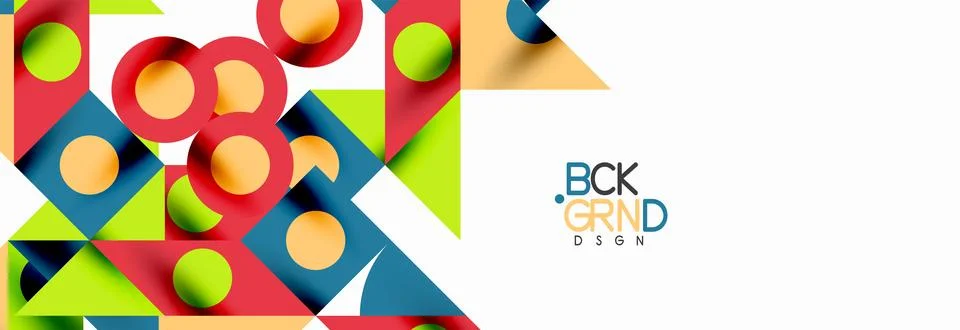 Trendy triangles lines, round elements and circles. Vector Illustration For Illustrazione stock