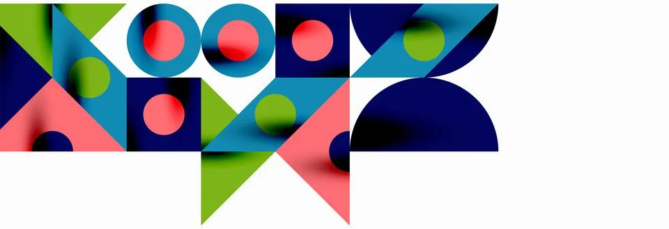 Trendy triangles lines, round elements and circles. Vector Illustration For Stock Illustration
