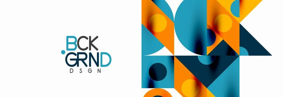 Trendy triangles lines, round elements and circles. Vector Illustration For Illustrazione stock