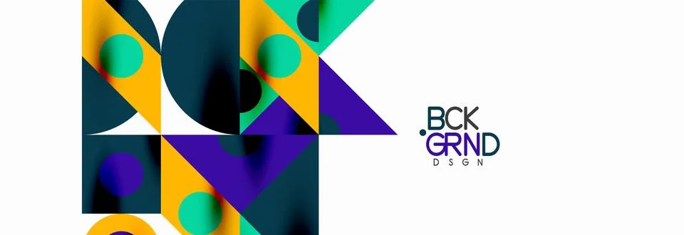 Trendy triangles lines, round elements and circles. Vector Illustration For 库存插图