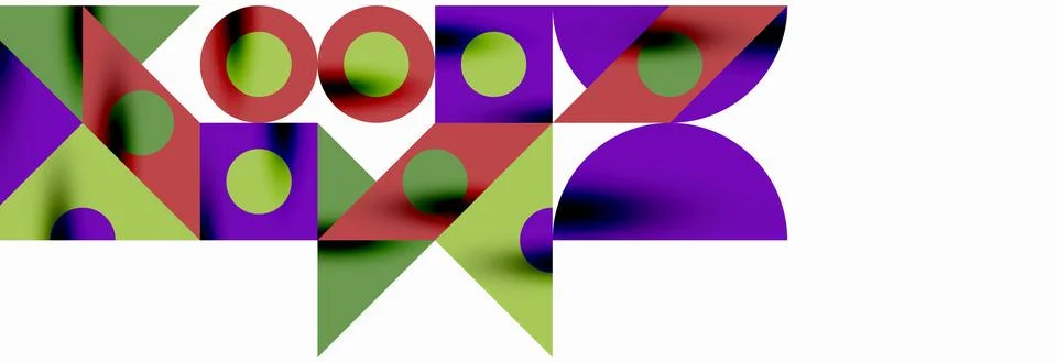 Trendy triangles lines, round elements and circles. Vector Illustration For Illustrazione stock