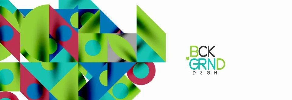 Trendy triangles lines, round elements and circles. Vector Illustration For Illustrazione stock