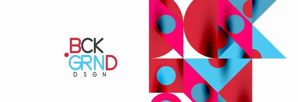 Trendy triangles lines, round elements and circles. Vector Illustration For Illustrazione stock