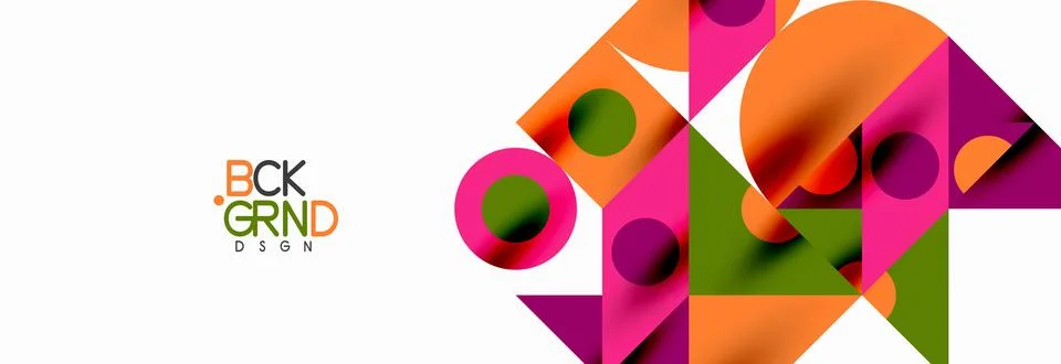 Trendy triangles lines, round elements and circles. Vector Illustration For Illustrazione stock
