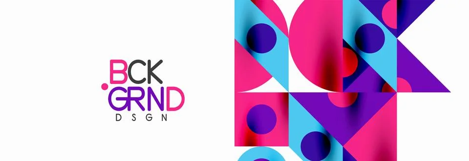 Trendy triangles lines, round elements and circles. Vector Illustration For Illustrazione stock