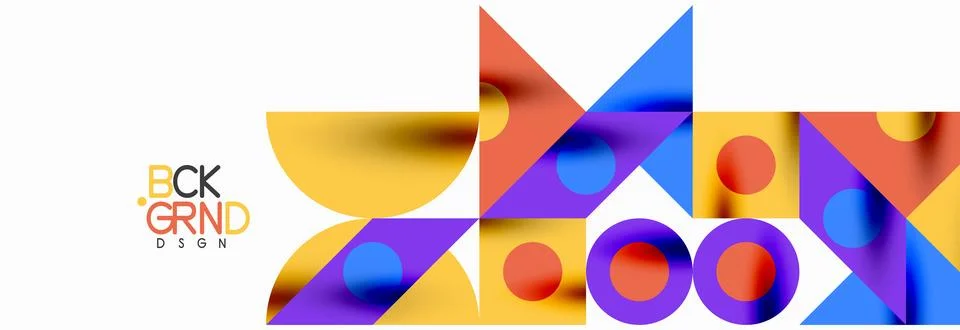 Trendy triangles lines, round elements and circles. Vector Illustration For イラスト素材