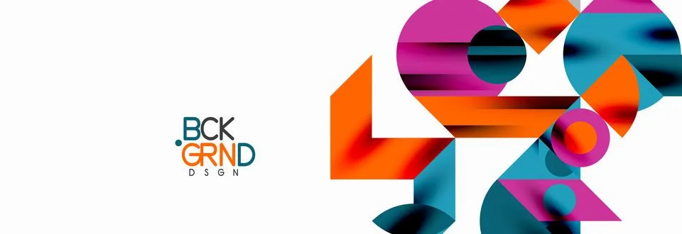 Trendy triangles lines, round elements and circles. Vector Illustration For Illustrazione stock