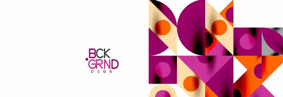 Trendy triangles lines, round elements and circles. Vector Illustration For Illustrazione stock