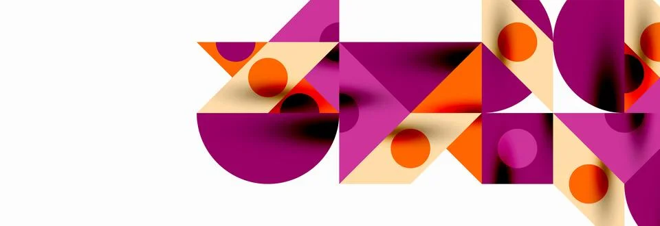 Trendy triangles lines, round elements and circles. Vector Illustration For Illustrazione stock