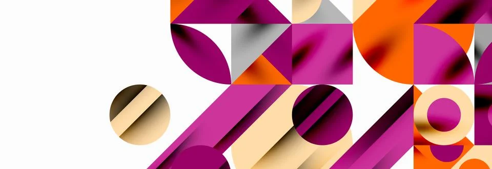 Trendy triangles lines, round elements and circles. Vector Illustration For イラスト素材