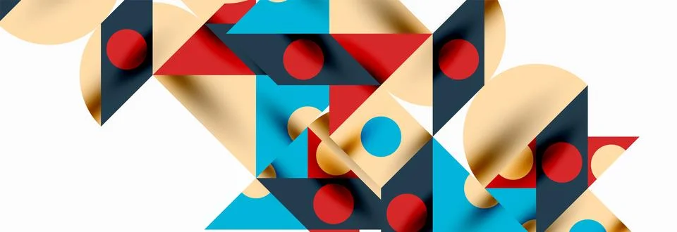 Trendy triangles lines, round elements and circles. Vector Illustration For Stock Illustration