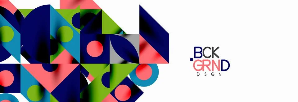 Trendy triangles lines, round elements and circles. Vector Illustration For Illustrazione stock