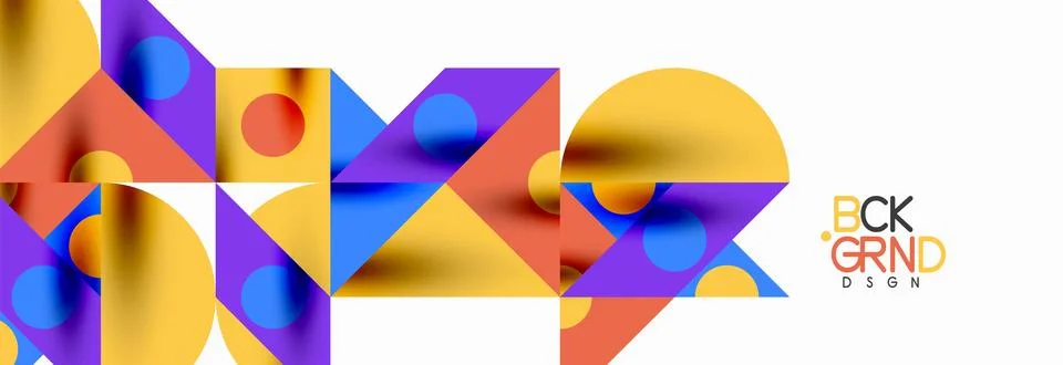 Trendy triangles lines, round elements and circles. Vector Illustration For Illustrazione stock