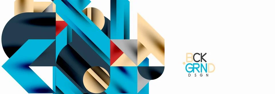 Trendy triangles lines, round elements and circles. Vector Illustration For Illustrazione stock