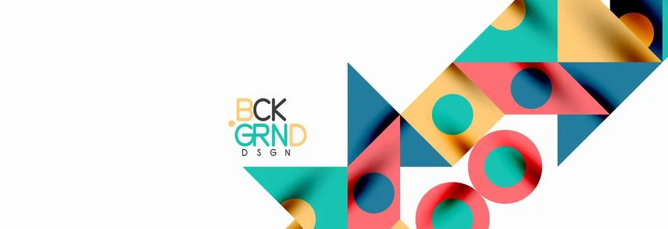 Trendy triangles lines, round elements and circles. Vector Illustration For Illustrazione stock