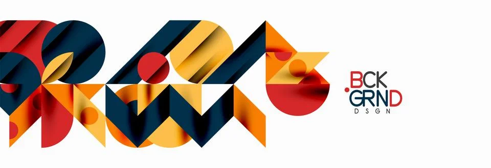 Trendy triangles lines, round elements and circles. Vector Illustration For Illustrazione stock
