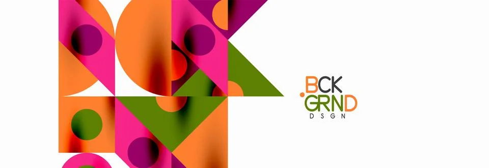 Trendy triangles lines, round elements and circles. Vector Illustration For Illustrazione stock