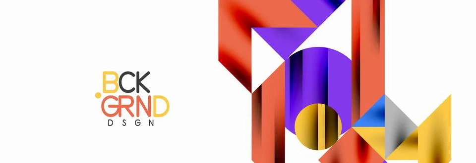 Trendy triangles lines, round elements and circles. Vector Illustration For Illustrazione stock