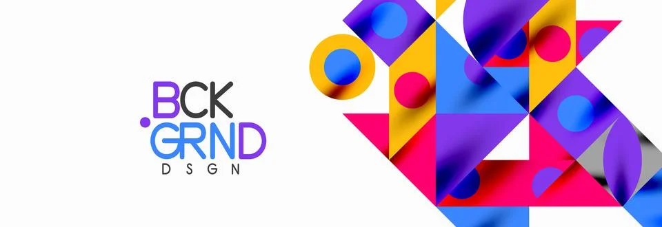 Trendy triangles lines, round elements and circles. Vector Illustration For Illustrazione stock
