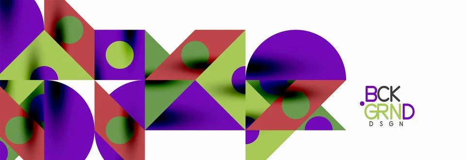 Trendy triangles lines, round elements and circles. Vector Illustration For Illustrazione stock