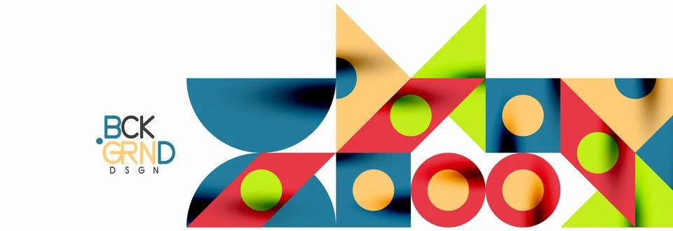 Trendy triangles lines, round elements and circles. Vector Illustration For イラスト素材