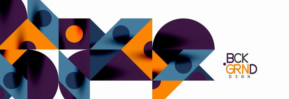Trendy triangles lines, round elements and circles. Vector Illustration For Illustrazione stock