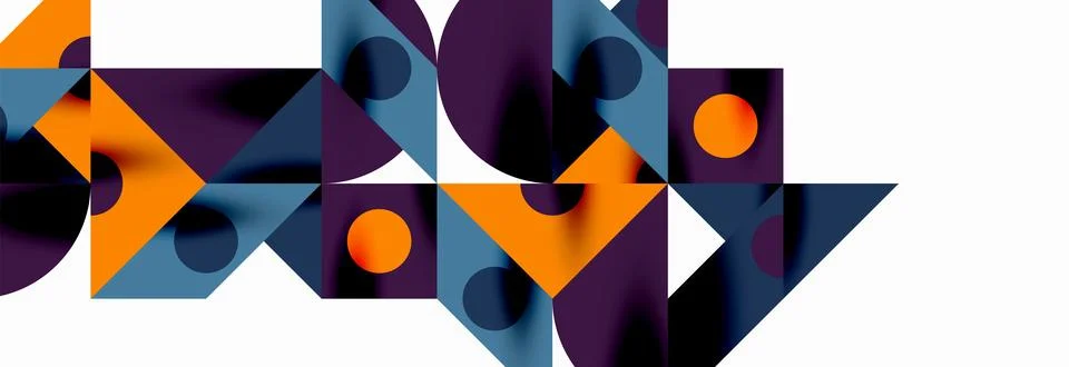 Trendy triangles lines, round elements and circles. Vector Illustration For Illustrazione stock