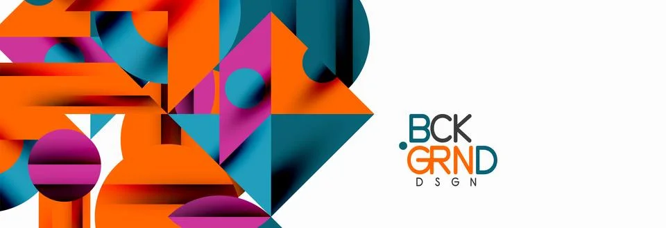 Trendy triangles lines, round elements and circles. Vector Illustration For 库存插图