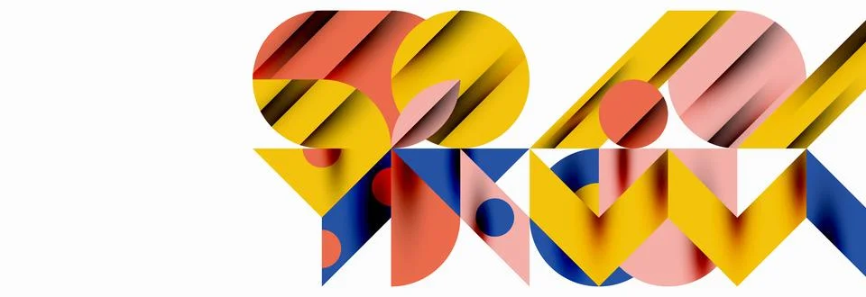 Trendy triangles lines, round elements and circles. Vector Illustration For Illustrazione stock