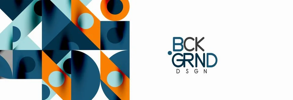 Trendy triangles lines, round elements and circles. Vector Illustration For Illustrazione stock