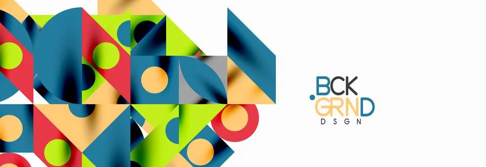 Trendy triangles lines, round elements and circles. Vector Illustration For Illustrazione stock