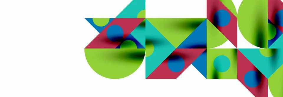 Trendy triangles lines, round elements and circles. Vector Illustration For.. Stock Illustration