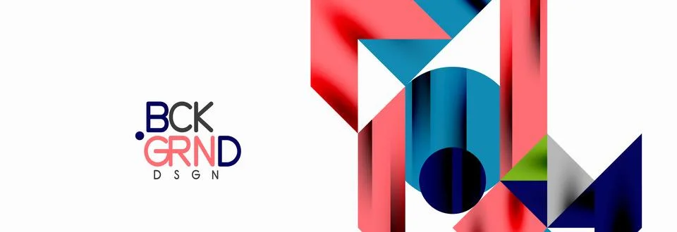 Trendy triangles lines, round elements and circles. Vector Illustration For.. Stock Illustration