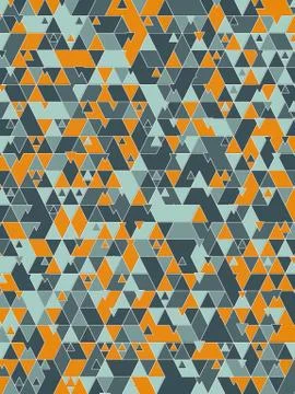 Trendy triangular shapes pattern. Colorful abstract design. 3d rendering Stock Illustration