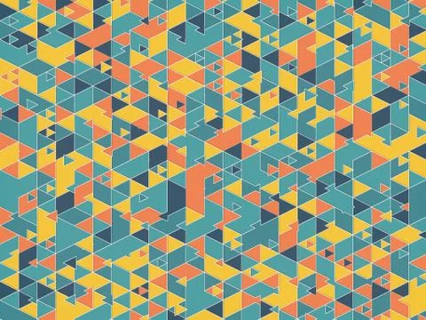Trendy triangular shapes pattern. Modern presentation template. 3d rendering Stock-Illustration