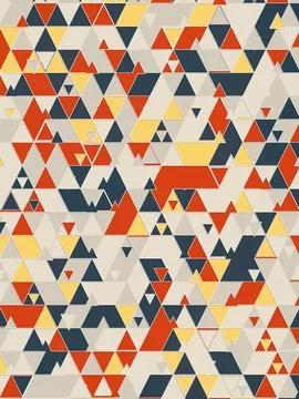 Trendy triangular shapes pattern. Modern presentation template. 3d rendering Illustrazione stock