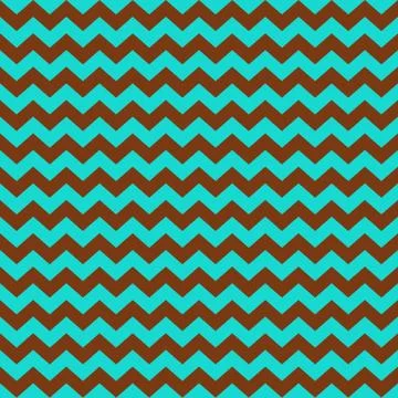 Trendy Turquoise Brown Chevron Zigzag Background Stock Illustration