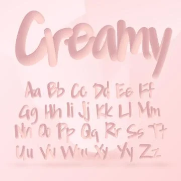 Trendy vector 3d alphabet Stock Illustration