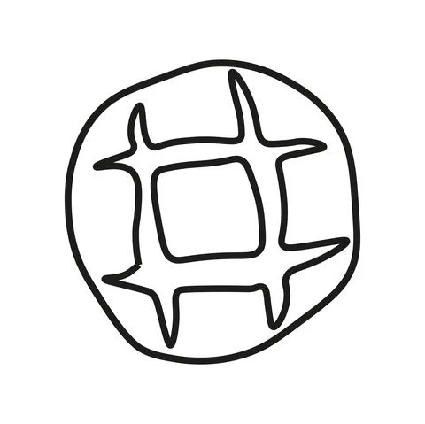 Trendy vector design for bakery or cafe. Illustration bread sun for packaging Stock Illustration