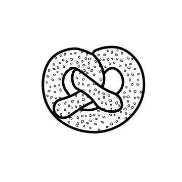 Trendy vector design for bakery or cafe. Illustration Croissant for packaging Stock Illustration