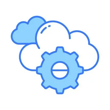 Trendy vector design of cloud network management in editable style Stock Illustration