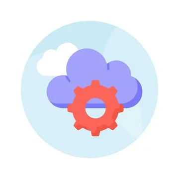 Trendy vector design of cloud network management in editable style Stockillustratie