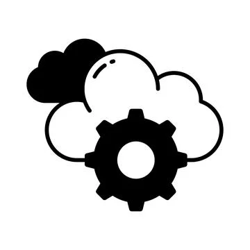 Trendy vector design of cloud network management in editable style Stockillustratie