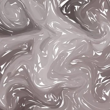 Trendy Vector Marbling Background in Grey Tones. Abstract Waves of Inks In Wa Stock Illustration