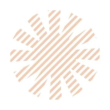 Trendy vector minimalist geometric basic lines flower element. Shape abstract Stock Illustration