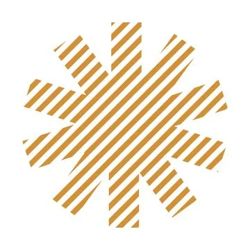 Trendy vector minimalist geometric basic lines flower element. Shape abstract Stock Illustration