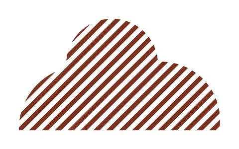 Trendy vector minimalist geometric basic lines cloud element. Shape abstract Stock Illustration