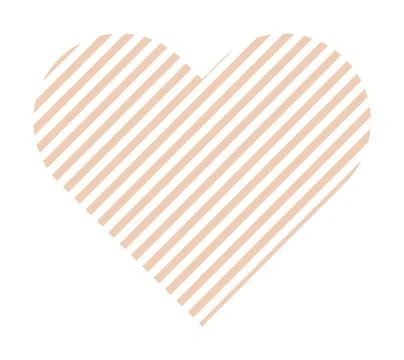 Trendy vector minimalist geometric basic lines heart element. Shape abstract Stock Illustration